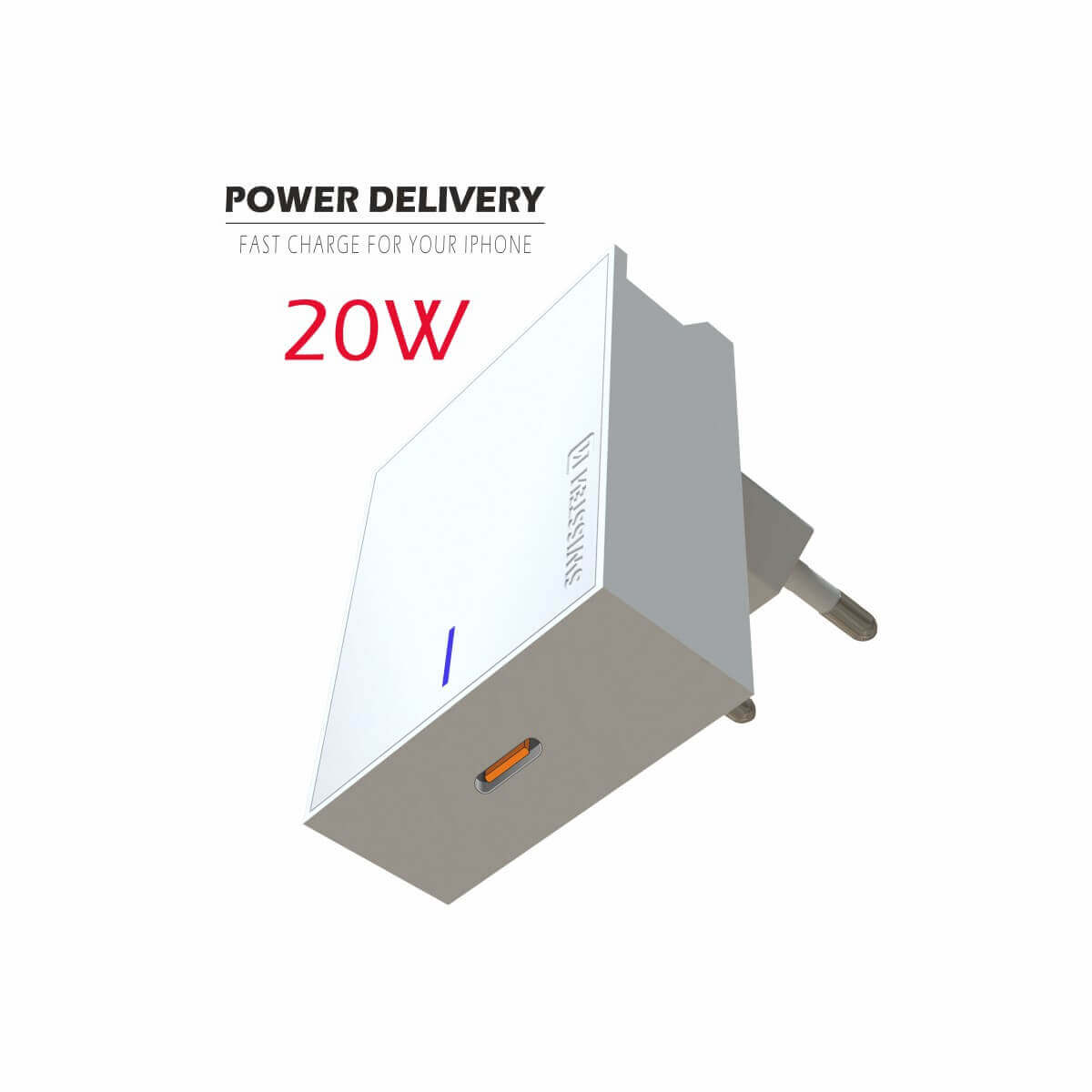 Sieťový adaptér Swissten POWER DELIVERY 20W pre iPhone  12 - biely